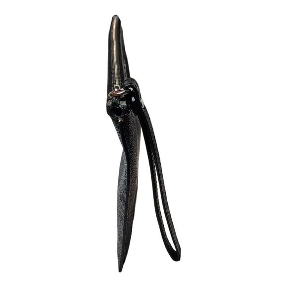 Michael Kors Womens Black Leather Zip Top Closure Clutch NWOT - Picture 5 of 9